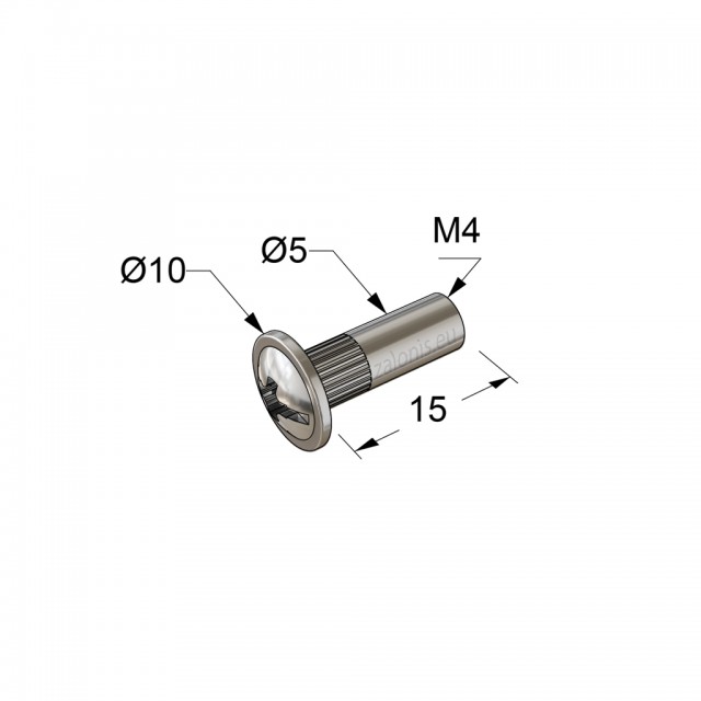 CONNECTOR JOINT, FEMALE SCREW M4 D.5x15mm